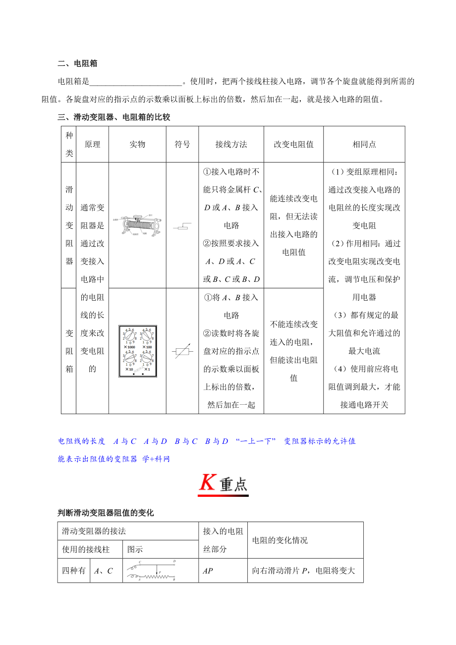 专题16.4 变阻器--九年级物理人教版.doc_第2页