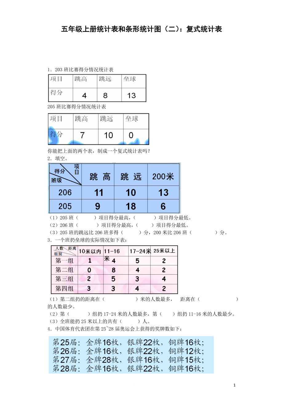 五（上）苏教版数学第六单元课时练.1.docx_第1页