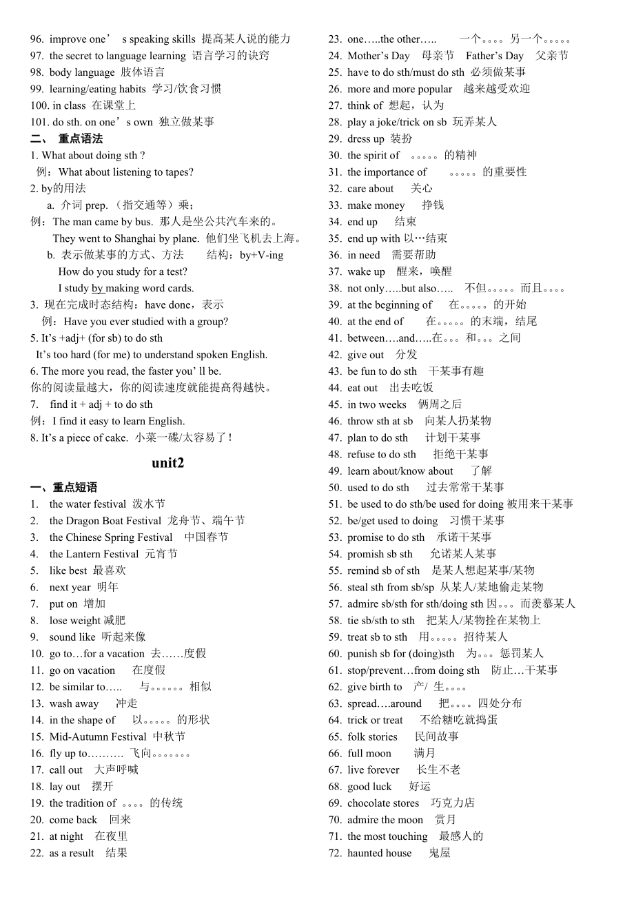 九年级英语下册复习资料.doc_第2页