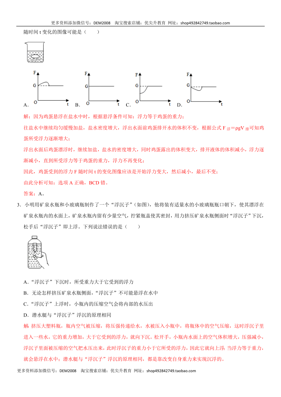 第十章 浮力（选拔卷）-【单元测试】（人教版）（解析版）.doc_第2页