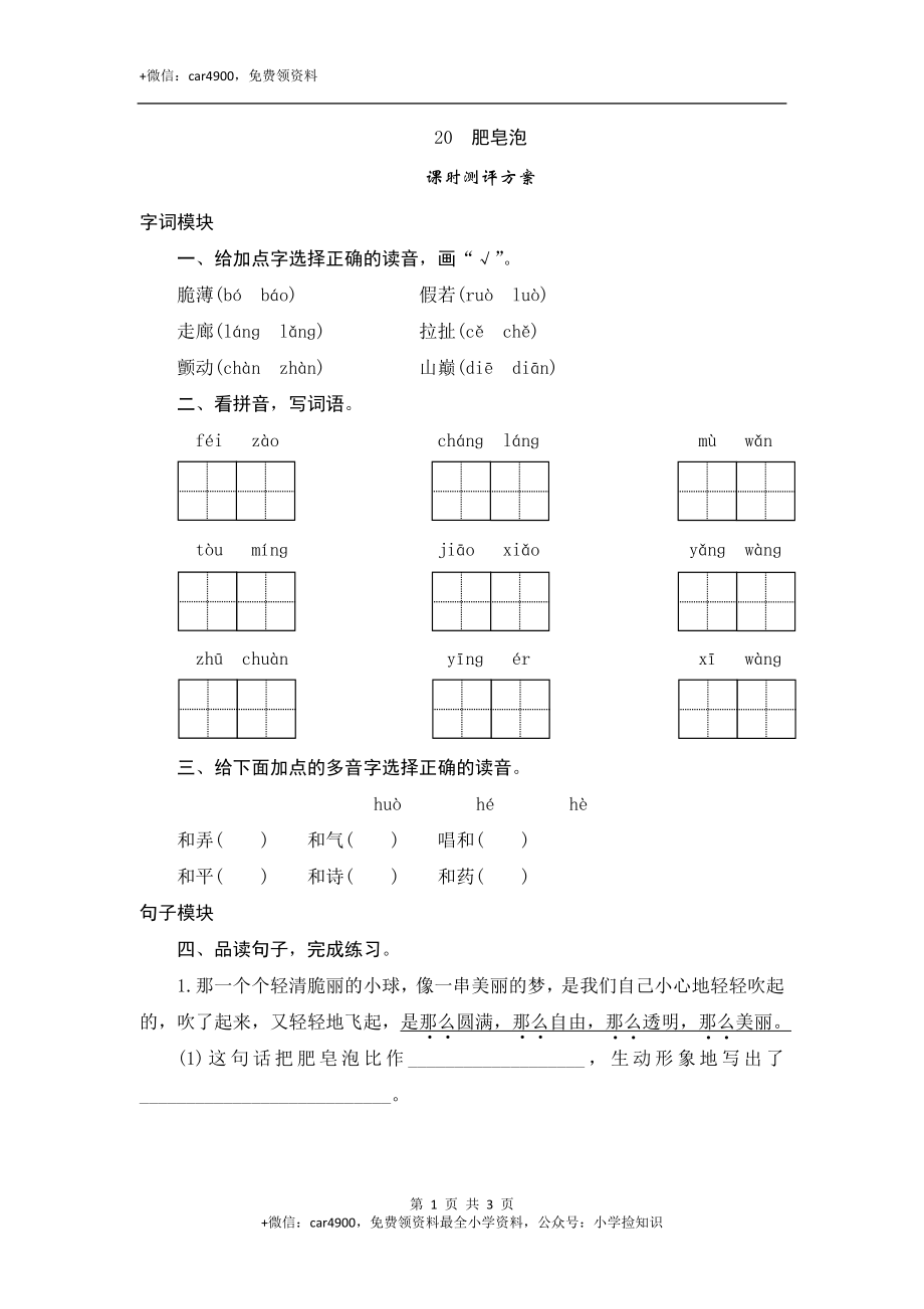 20 肥皂泡 .doc_第1页