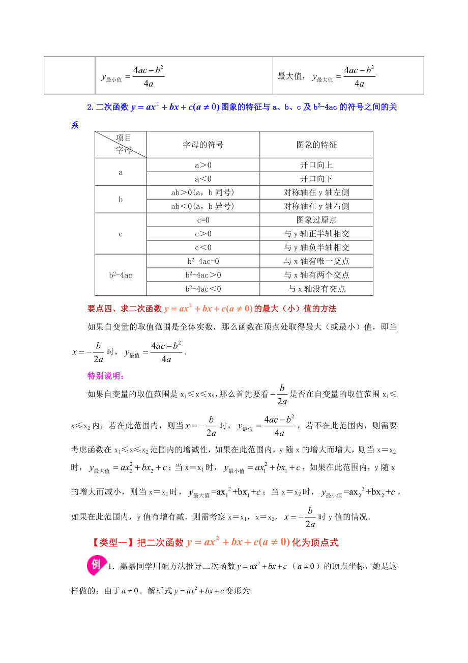 22.13 二次函数y=ax²+bx+c(a≠0)的图象与性质（知识讲解）（人教版）.docx_第3页