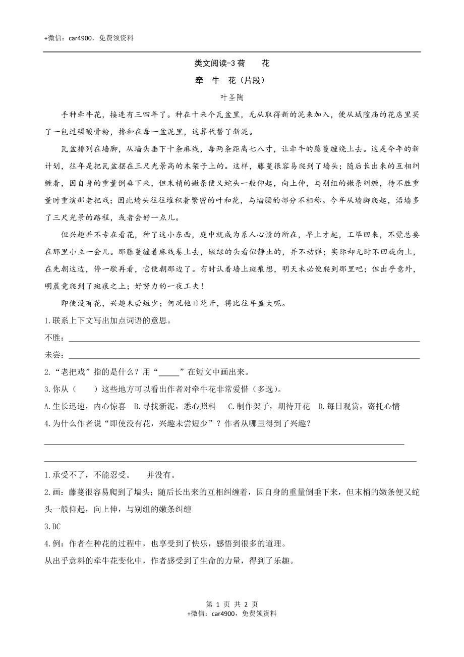 类文阅读-3荷花 .doc_第1页