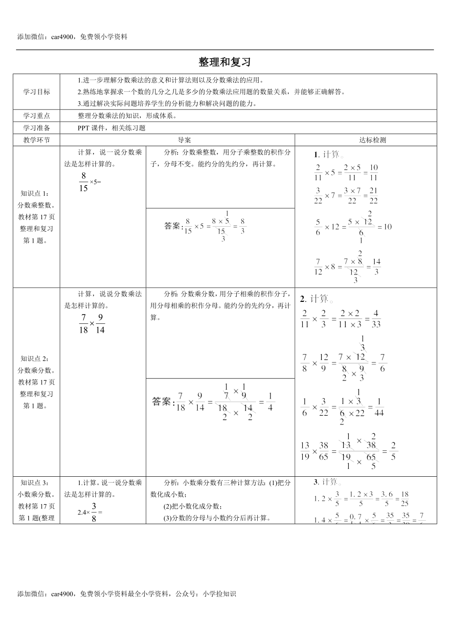 整理和复习(导学案).doc_第1页