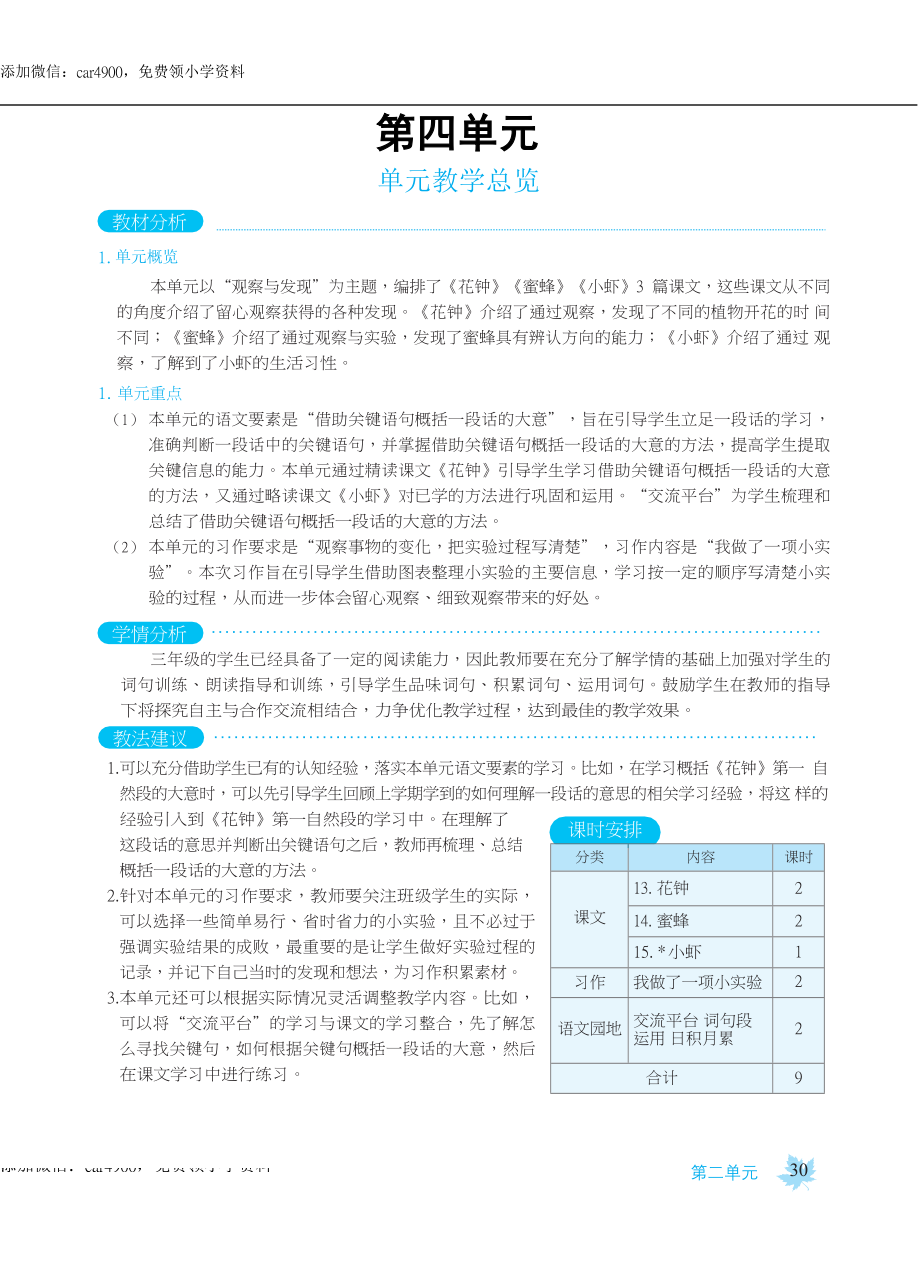 第四单元教学总览.docx_第1页