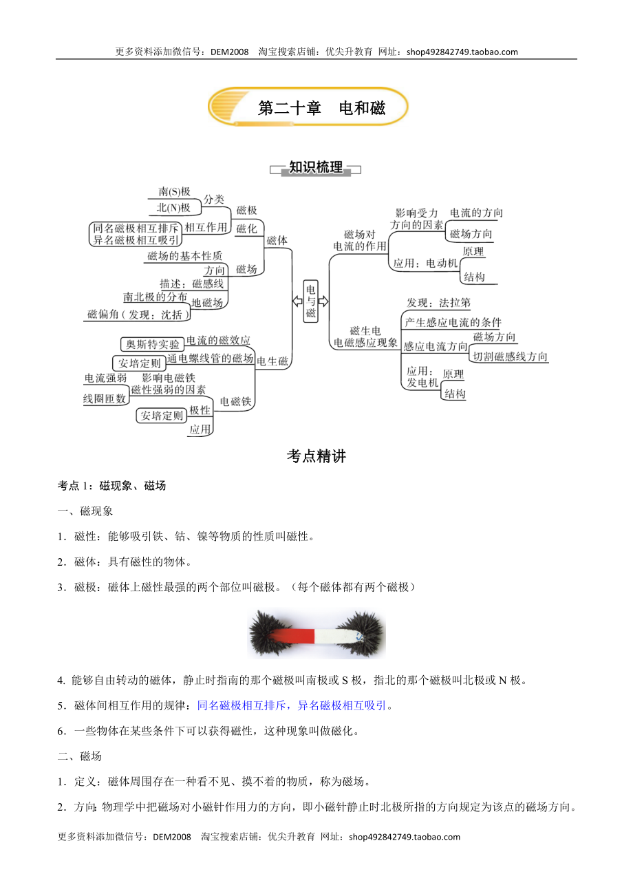 第二十章电与磁—（人教版）（解析版）.docx_第1页