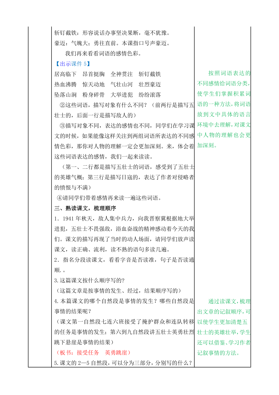 6 狼牙山五壮士 教学教案.doc_第3页