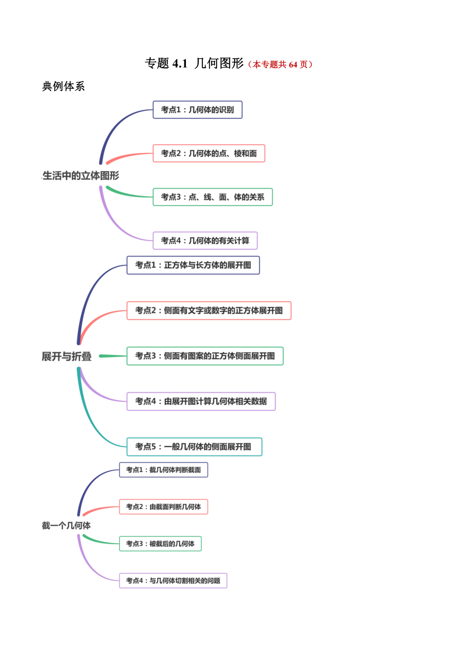 4.1 几何图形讲练（原卷版）（人教版）.docx_第1页