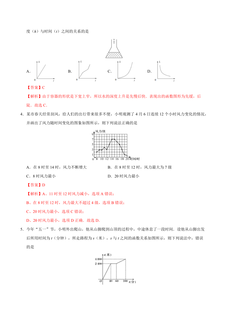 19.1.2 函数的图象-八年级数学人教版（解析版）.docx_第2页