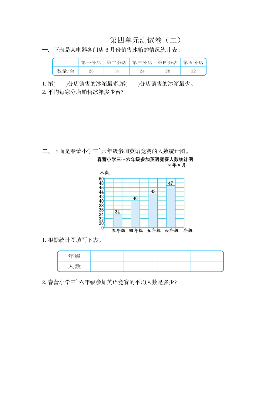 四（上）苏教版数学第四单元测试卷.2.docx_第1页