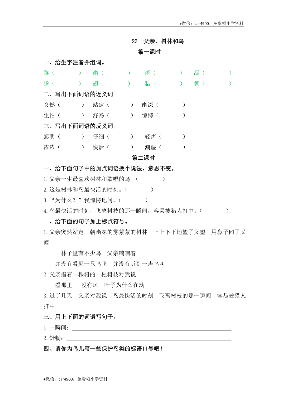 23 父亲、树林和鸟.doc_第1页