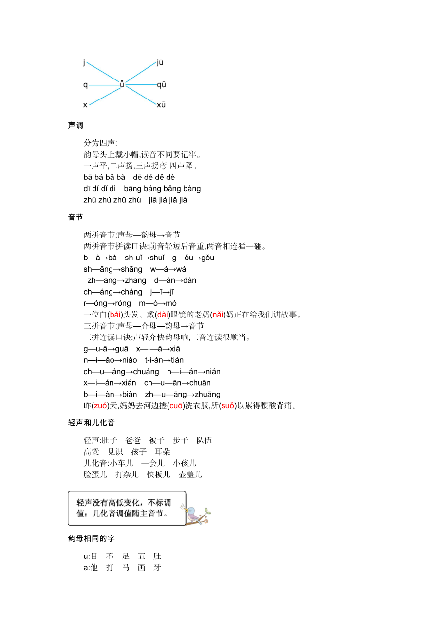 一年级语文第二、三单元知识小结.docx_第2页