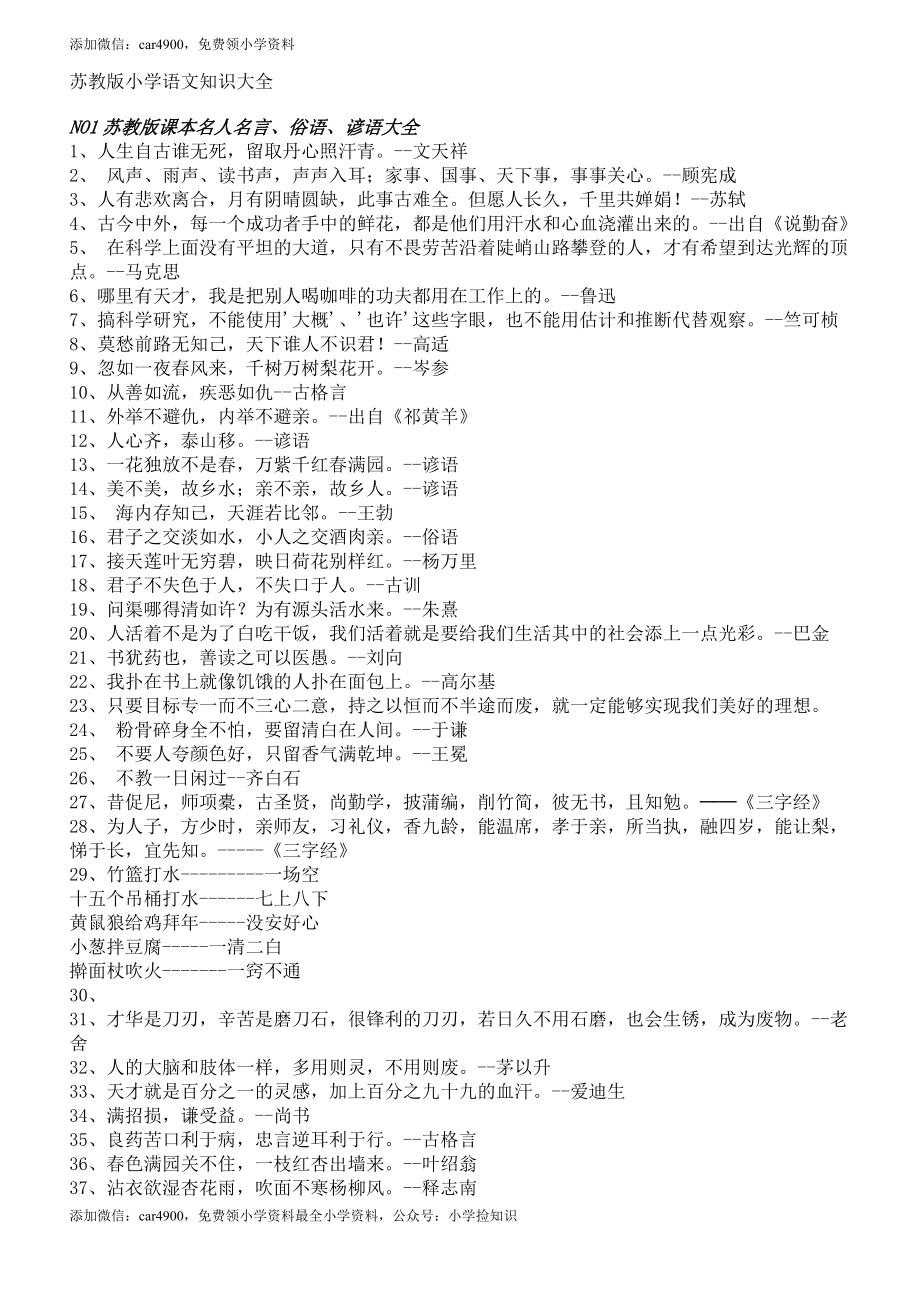 苏教版小学语文知识大全 28页（网资源）.doc_第1页