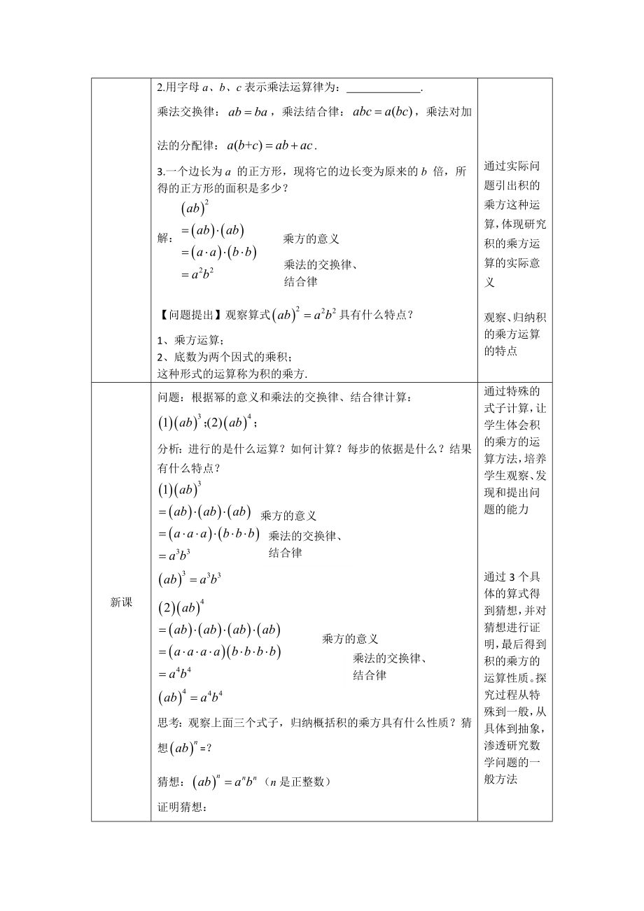 【公众号dc008免费分享】0527 积的乘方（第一课时）-1教案.docx_第2页