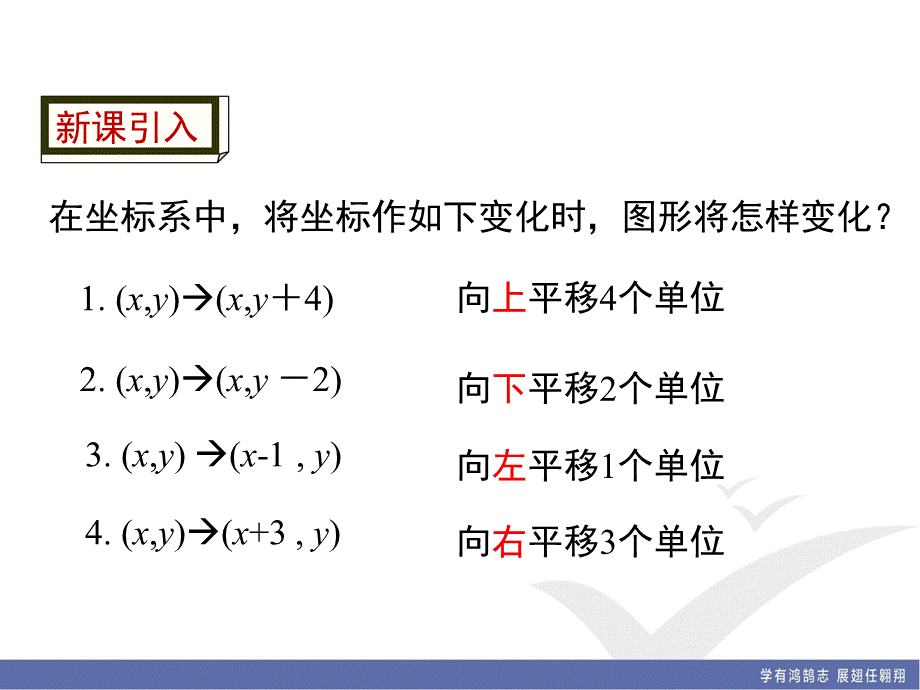 3.1 第3课时 坐标系中的点沿x轴、y轴的两次平移.ppt_第2页