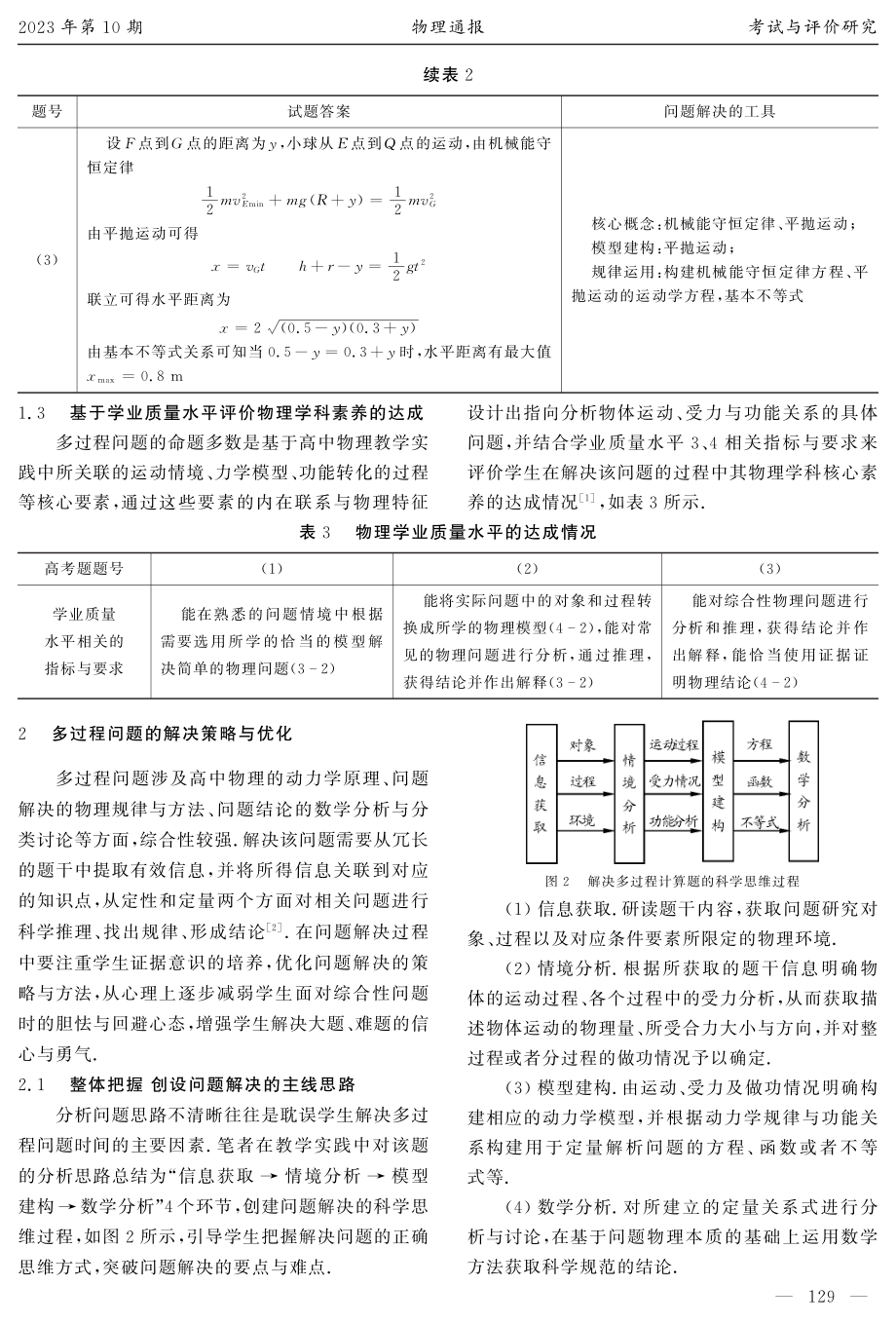 “多过程问题”的评价功能及其解决策略分析——以2021年6月浙江选考物理第20题为例.pdf_第3页