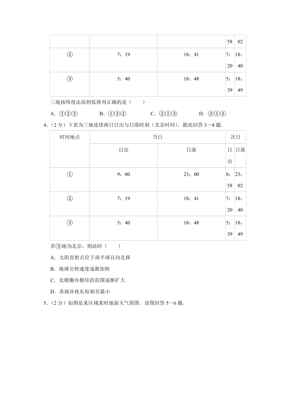 2011年高考地理真题（江苏自主命题）（原卷版）.doc_第2页