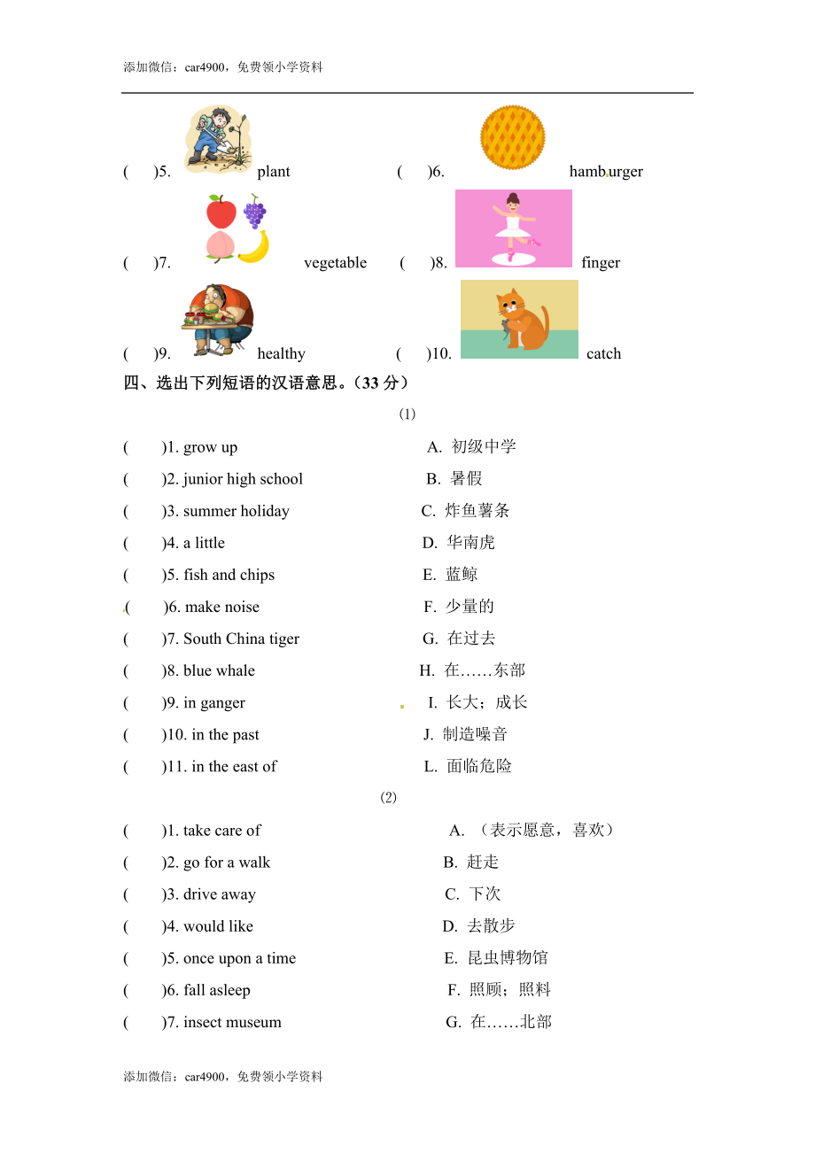 六年级上册英语期末专项训练---单词 上海牛津版（三起）（word版含答案）.docx_第2页