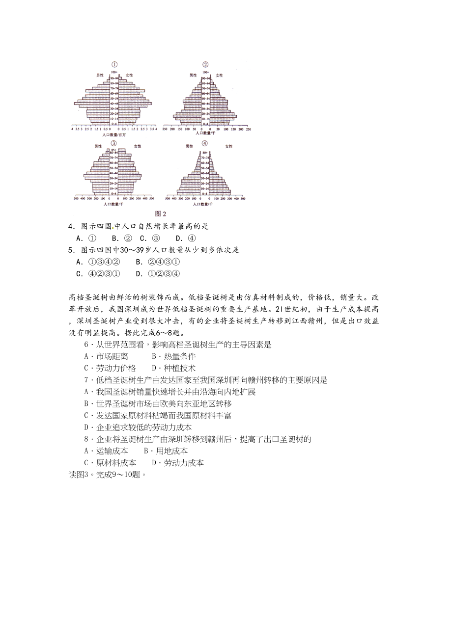 2010年高考地理真题（海南自主命题）（原卷版）.doc_第2页