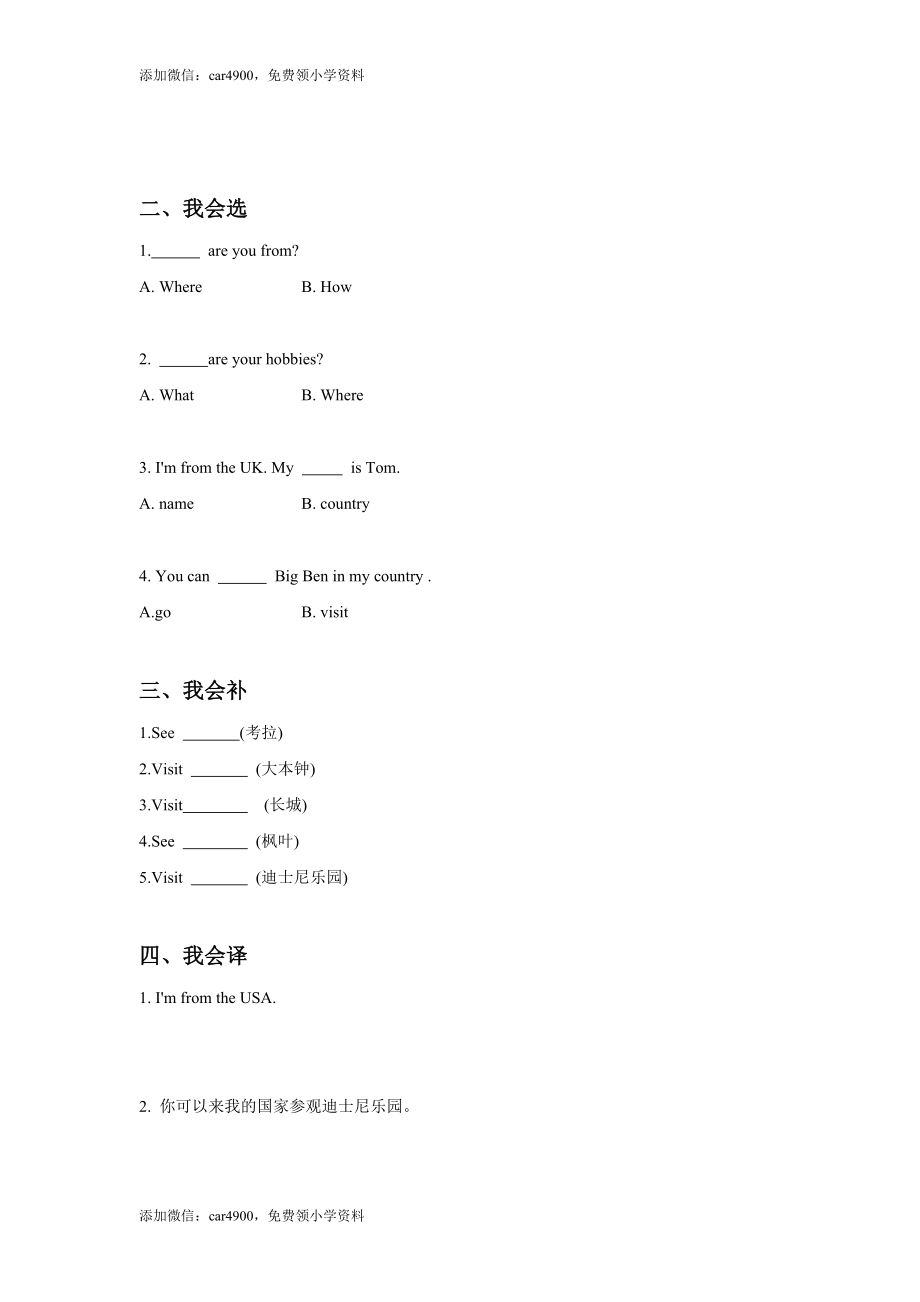 Unit 6 Countries Lesson 2 同步练习2.doc_第2页