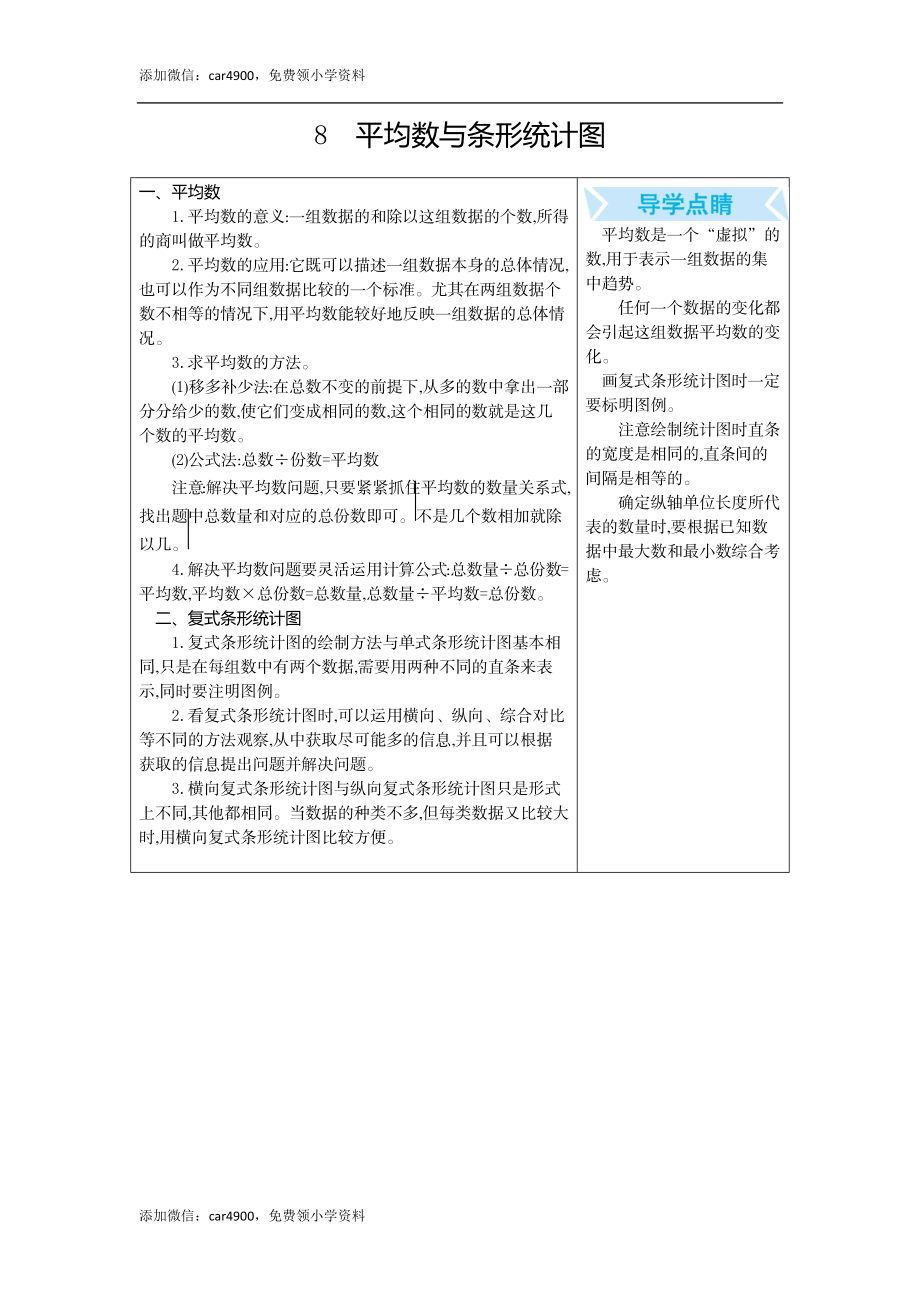 8.平均数和条形统计图.docx_第1页