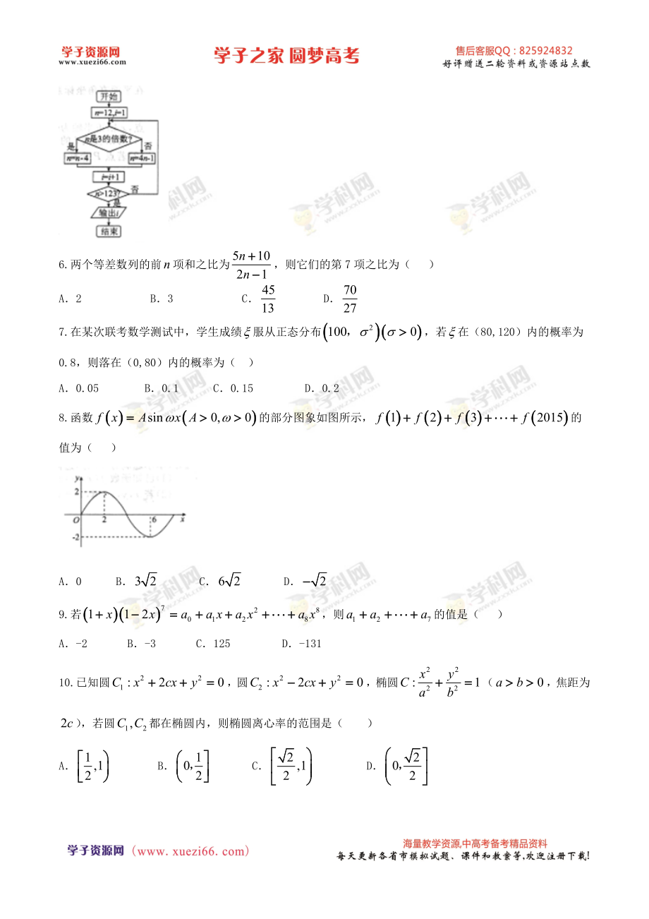 【全国百强校首发】河北省衡水中学2016届高三下学期二调考试数学（理）试题.doc_第2页