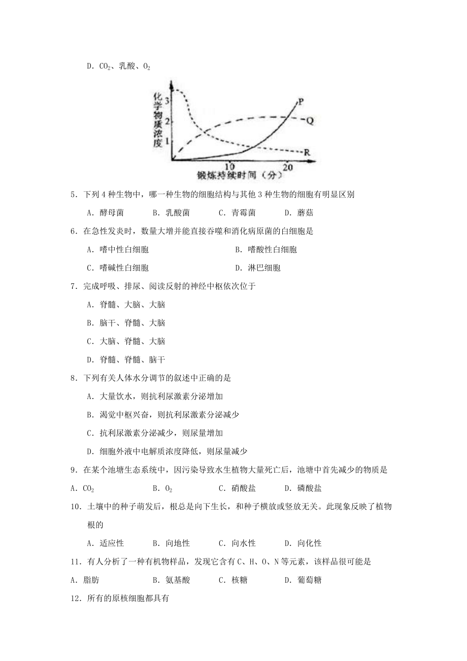 2000年上海高考生物真题及答案.doc_第2页