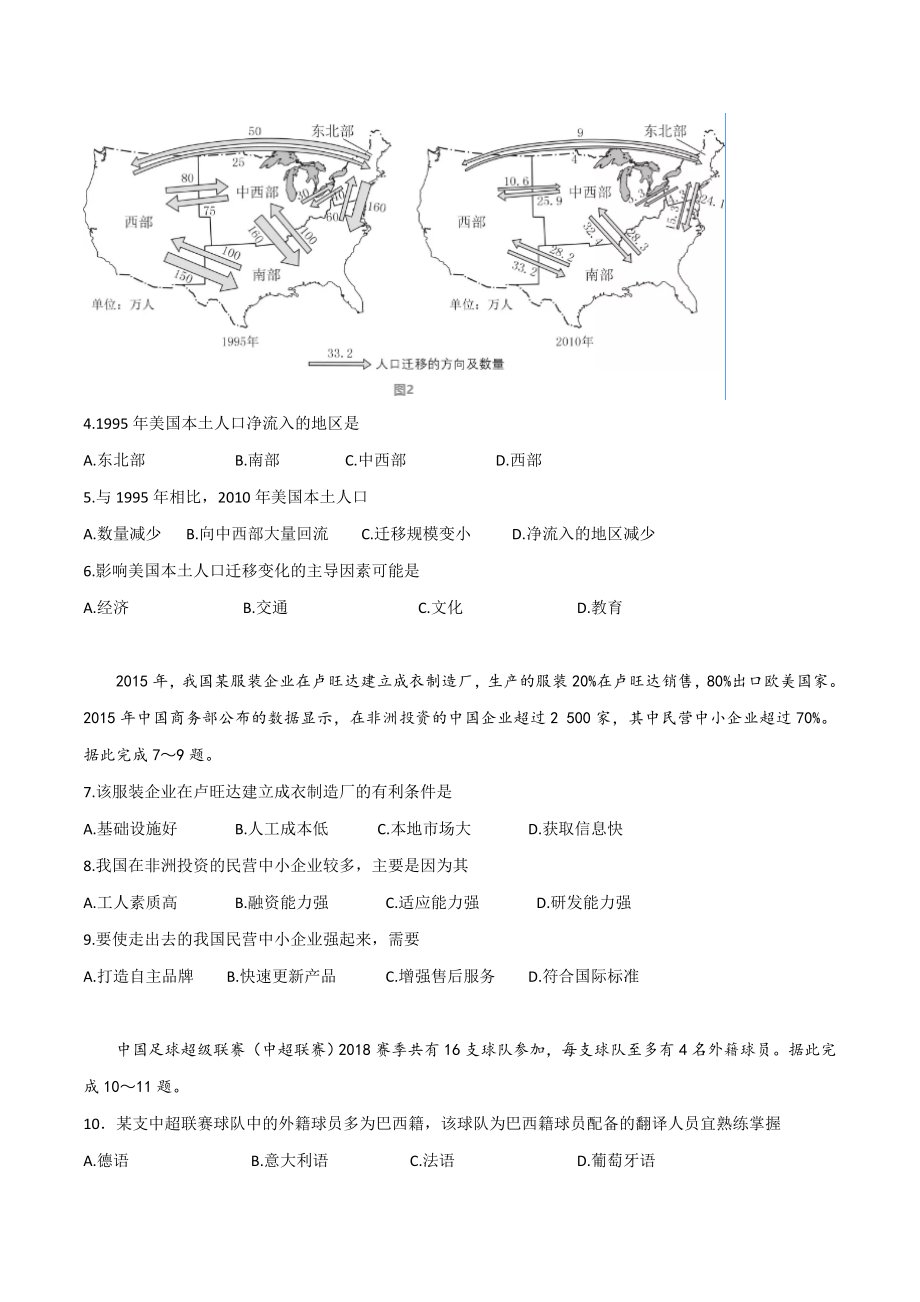 2019年高考地理真题（海南自主命题）（原卷版）.docx_第2页