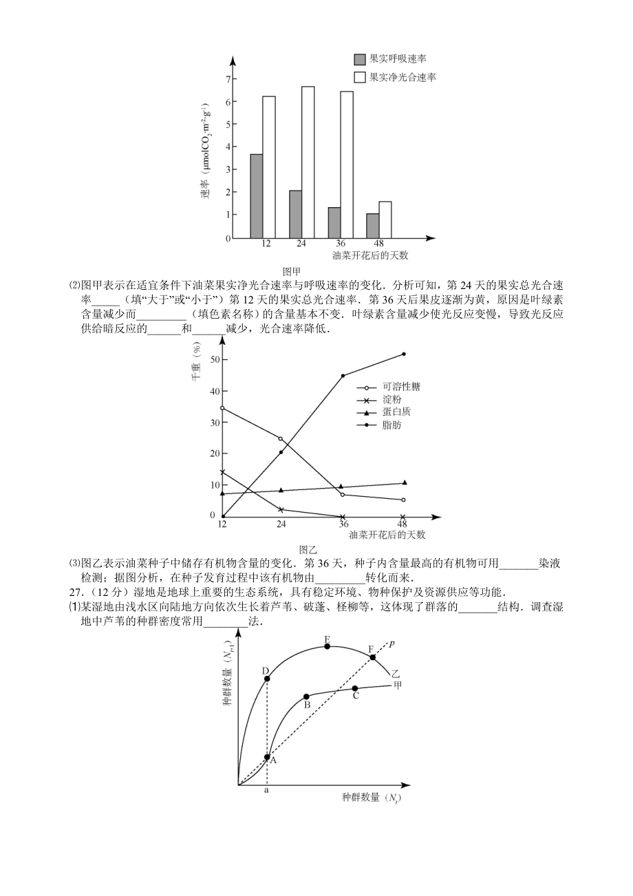 2015年高考生物真题（山东自主命题）（解析版）.docx_第3页