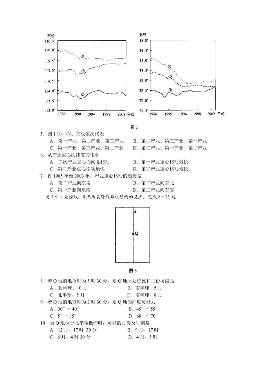 2008年高考地理真题（浙江自主命题）（解析版）.doc_第2页