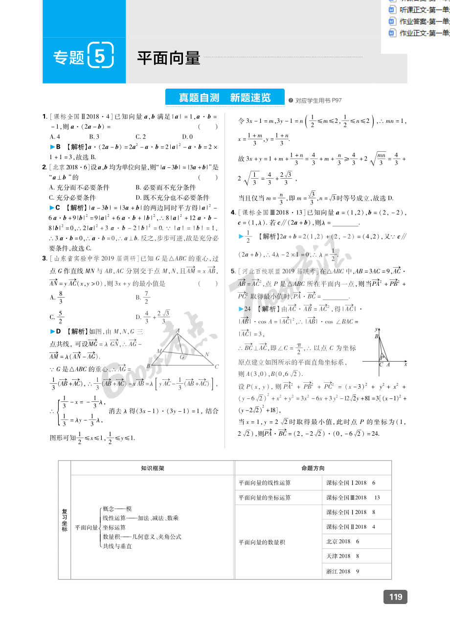 专题5 平面向量.pdf_第1页