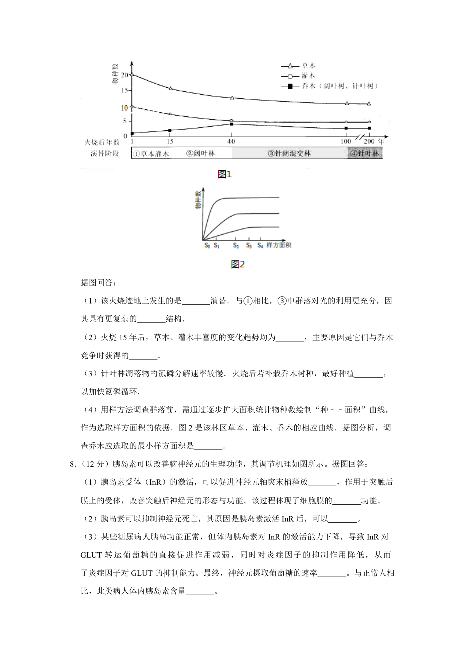 2017年高考生物真题（天津自主命题）（原卷版）.doc_第3页