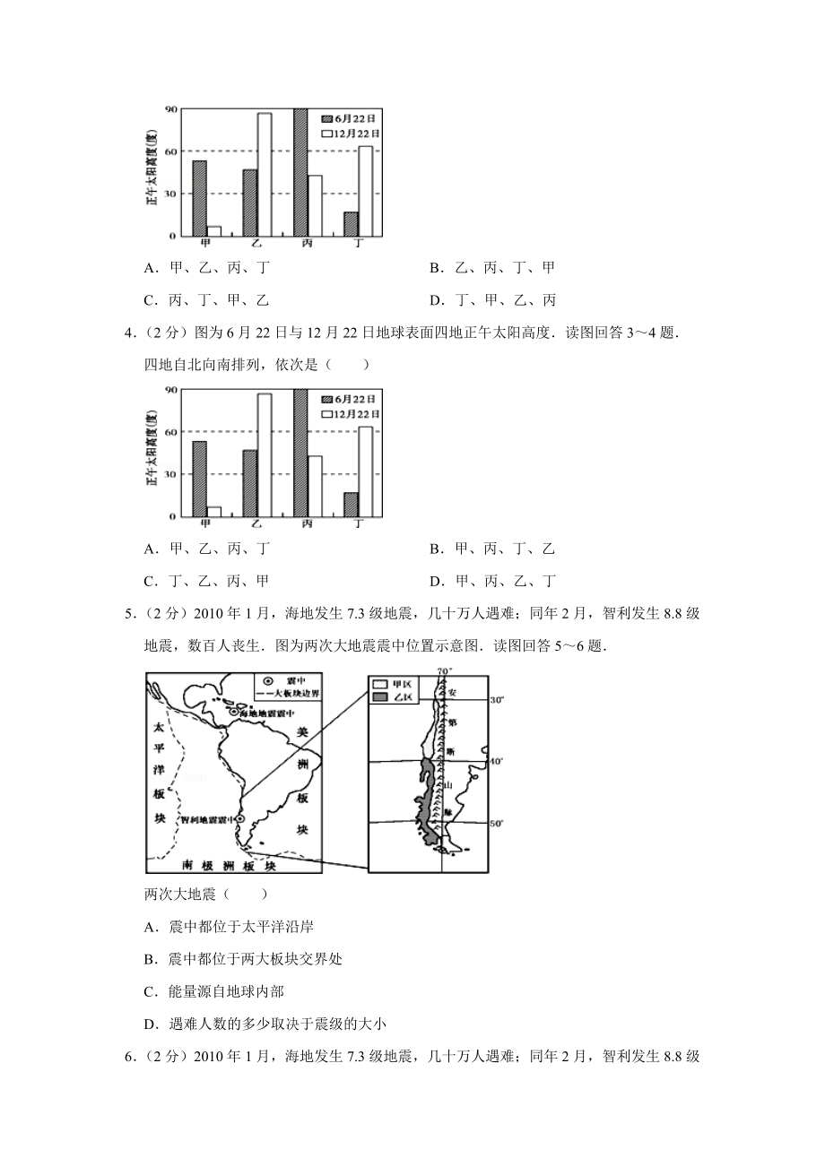 2010年高考地理真题（江苏自主命题）（原卷版）.doc_第2页