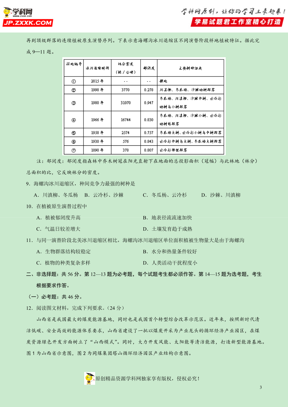 黄金卷18-【赢在高考·黄金20卷】备战2020高考地理全真模拟卷（原卷版）.docx_第3页