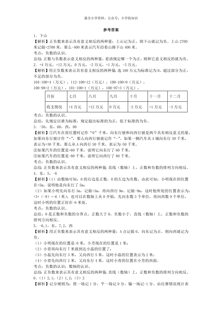 五年级上数学一课一练-1负数的初步认识-苏教版.docx_第3页