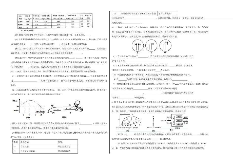 2020年高考押题预测卷02（课标Ⅱ卷）-生物（考试版）.doc_第2页