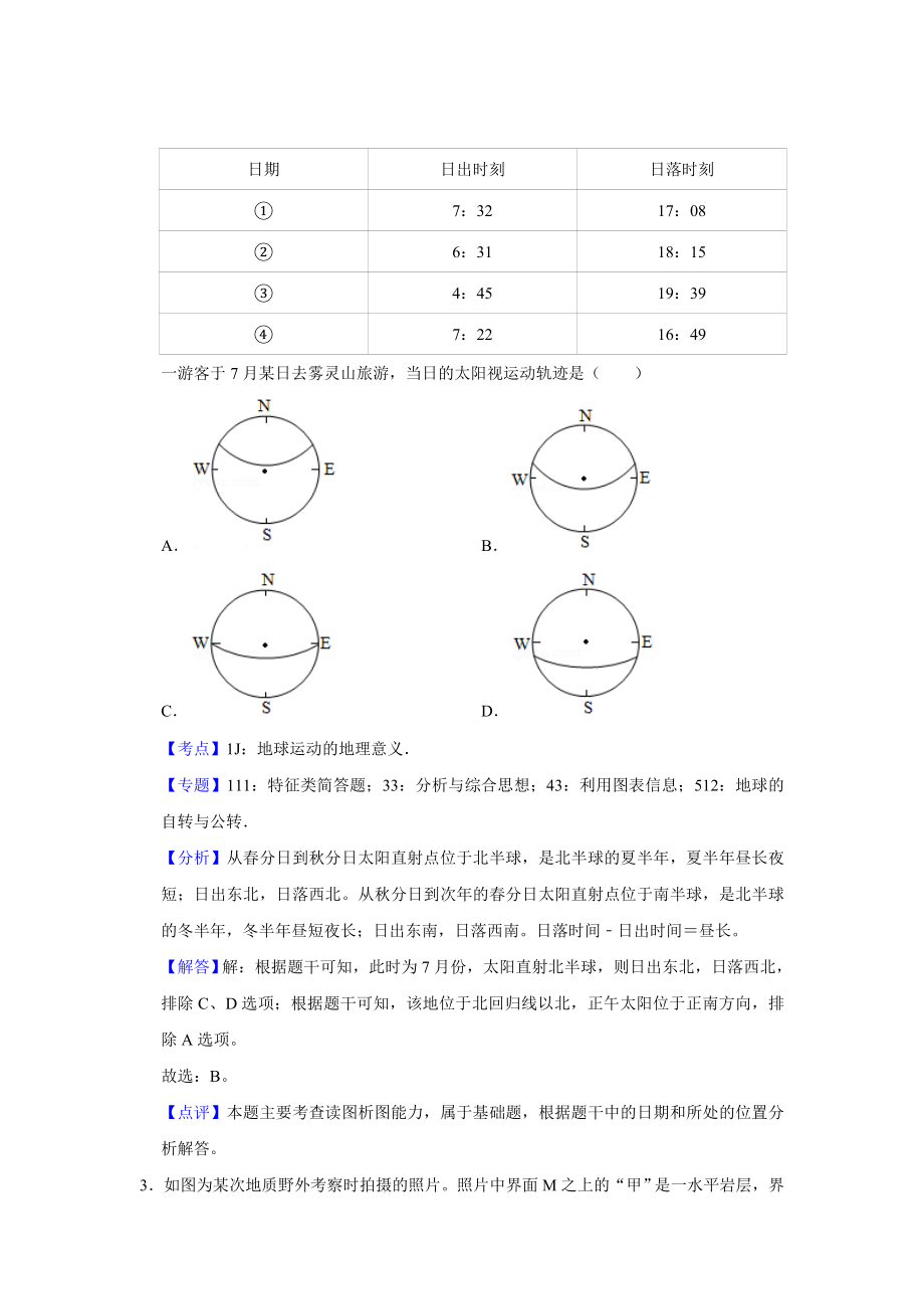 2019年高考地理真题（江苏自主命题）（解析版）.doc_第2页