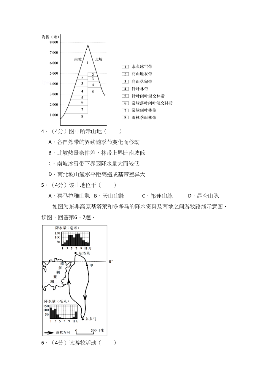 2012年高考地理真题（北京自主命题）（原卷版）.doc_第2页