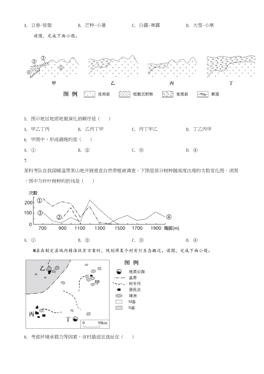 2022年高考地理真题（北京自主命题）（解析版）.doc_第2页