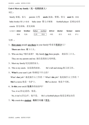 (新版)PEP四年级英语上册第六单元重点单词和句型总结.doc