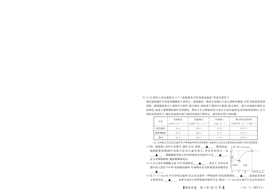 【全国百强校】河北省衡水中学2017届高三下学期第二次摸底考试理科综合生物试题（PDF版）.pdf_第2页