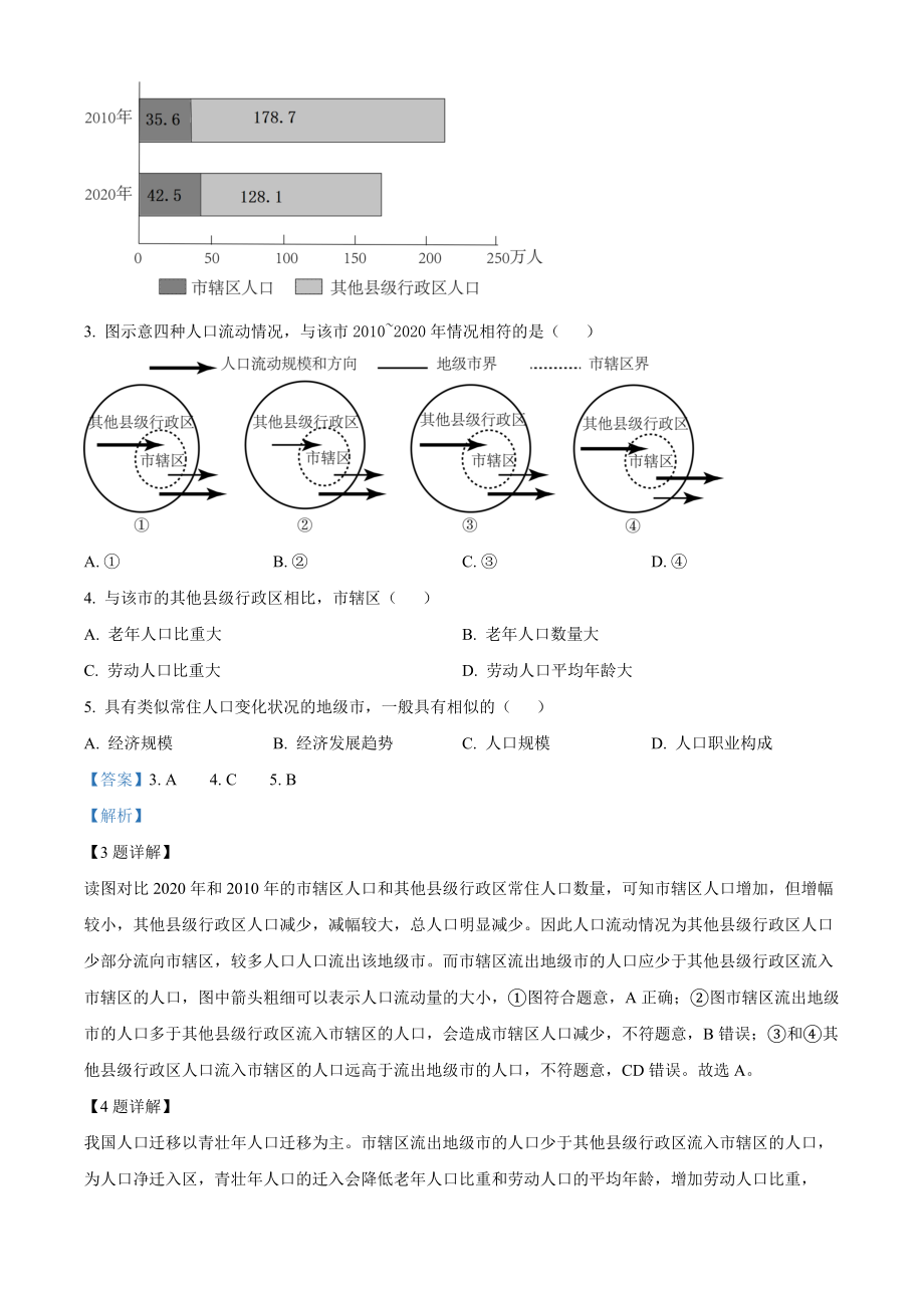 2023年高考地理真题（山东自主命题）（解析版）.docx_第2页