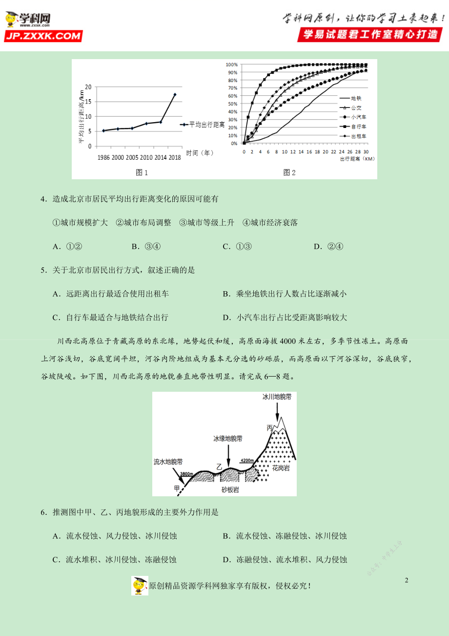 黄金卷12-【赢在高考·黄金20卷】备战2020高考地理全真模拟卷（原卷版）.docx_第2页