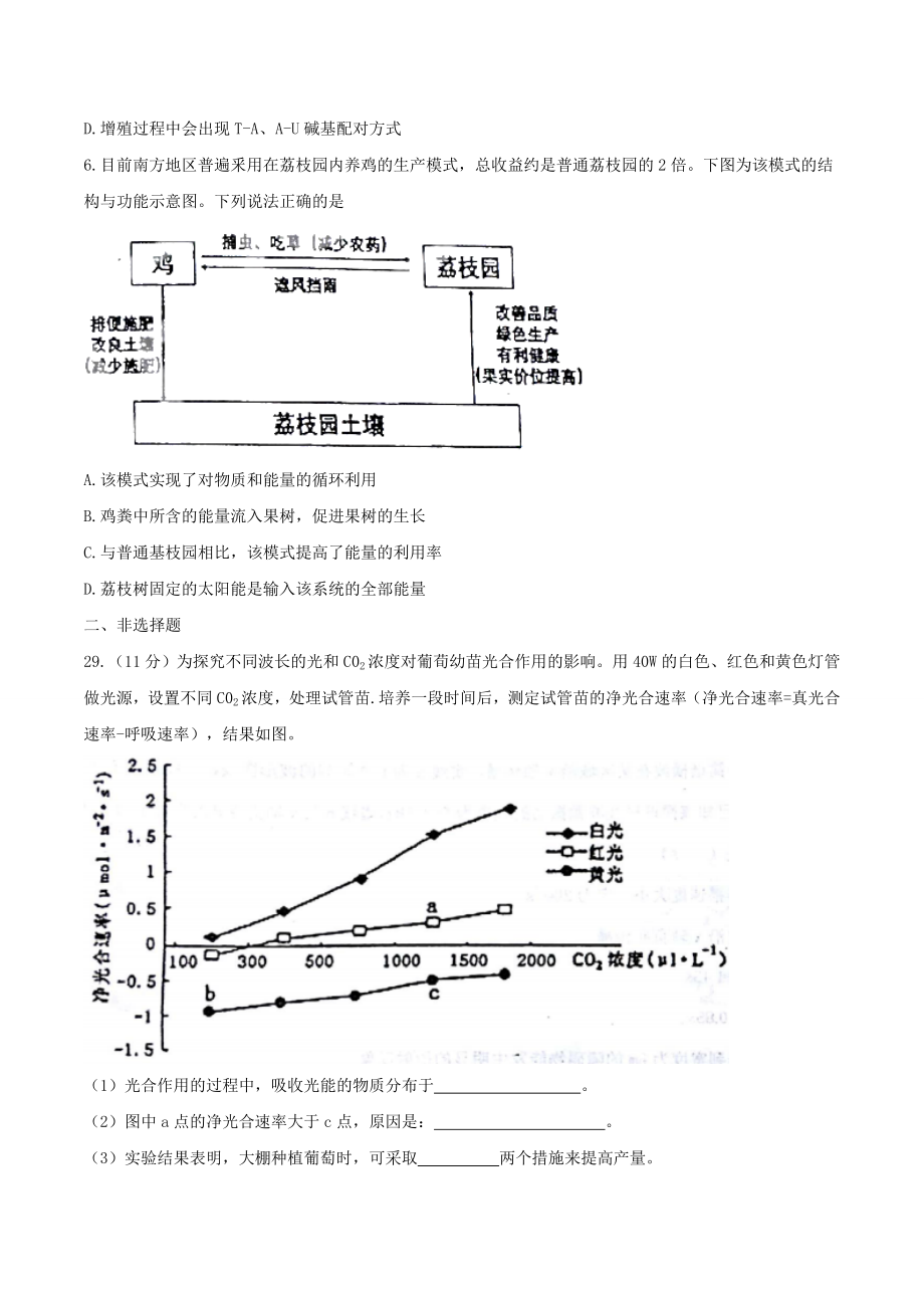 【全国百强校word】河北省衡水中学2018届高三第十七次模拟考试理科综合生物试题.doc_第2页