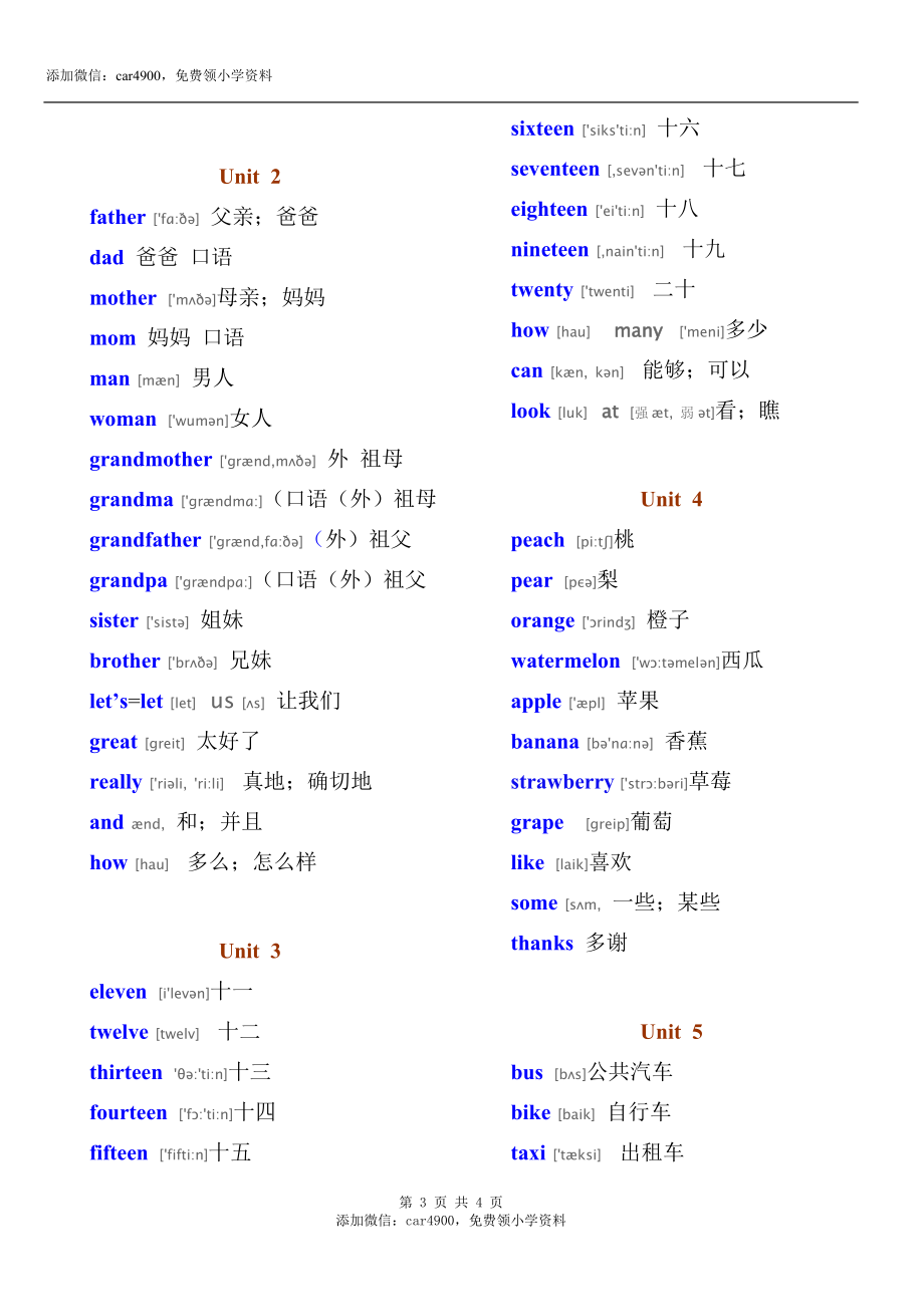 人教版PEP小学英语三年级·单词表(带有音标)(1).doc_第3页