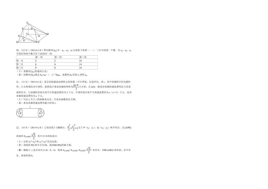 2011年高考真题数学【理】(山东卷)（含解析版）.doc_第3页