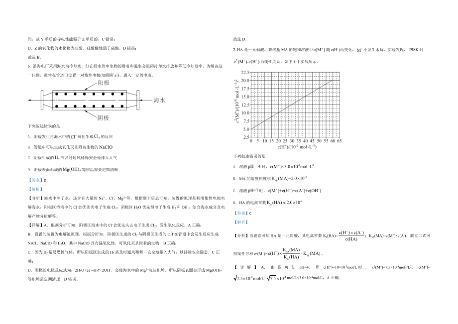 2021年全国统一高考化学试卷（新课标ⅰ）（含解析版）.pdf_第3页