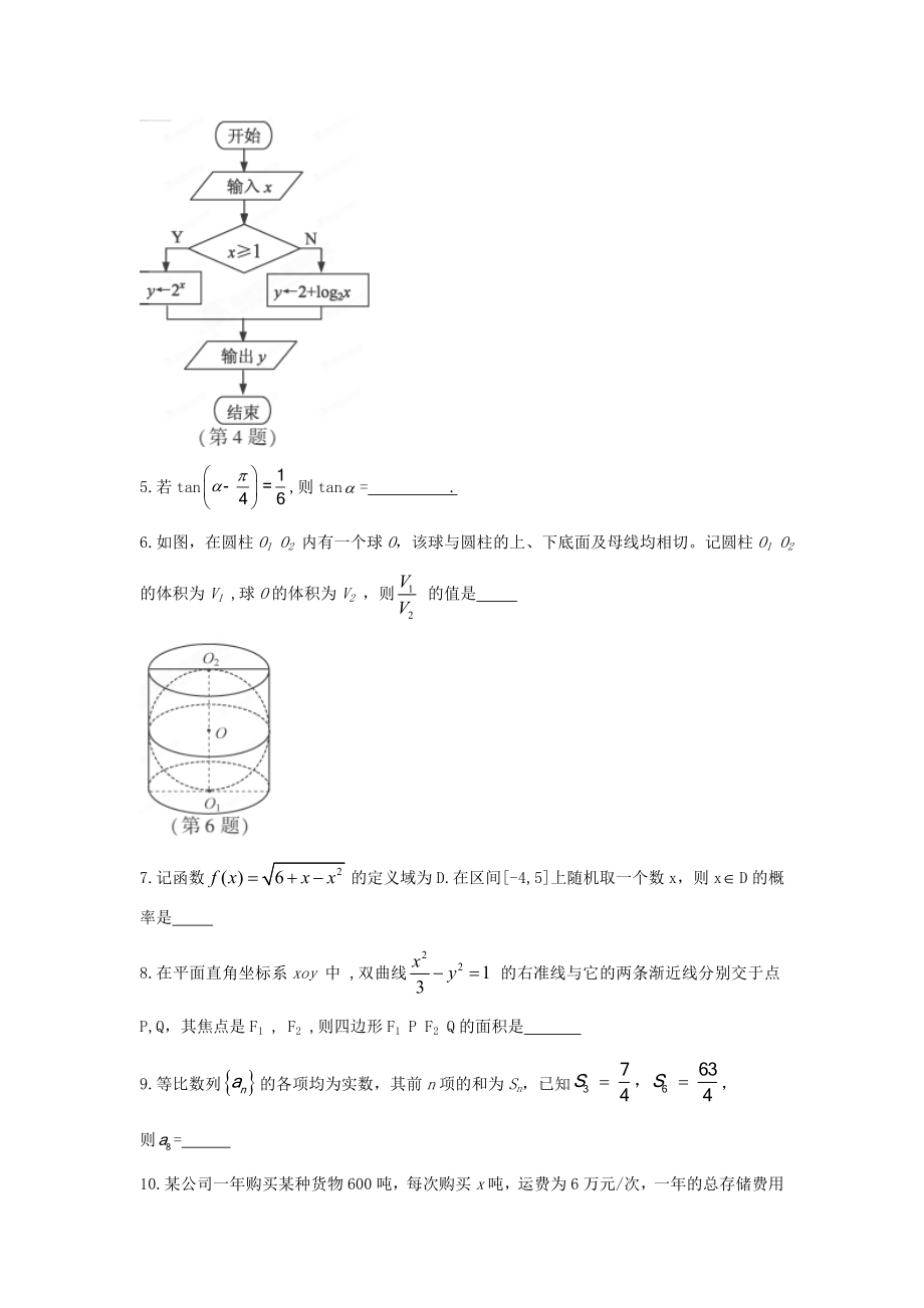 2017年高考数学真题（ 江苏自主命题）.doc_第2页