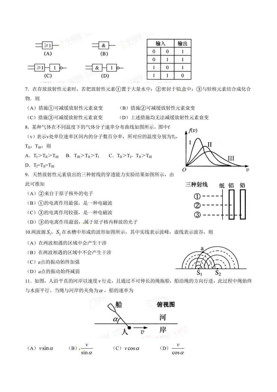 2011年高考（上海卷）物理试题（原卷版）.docx_第2页