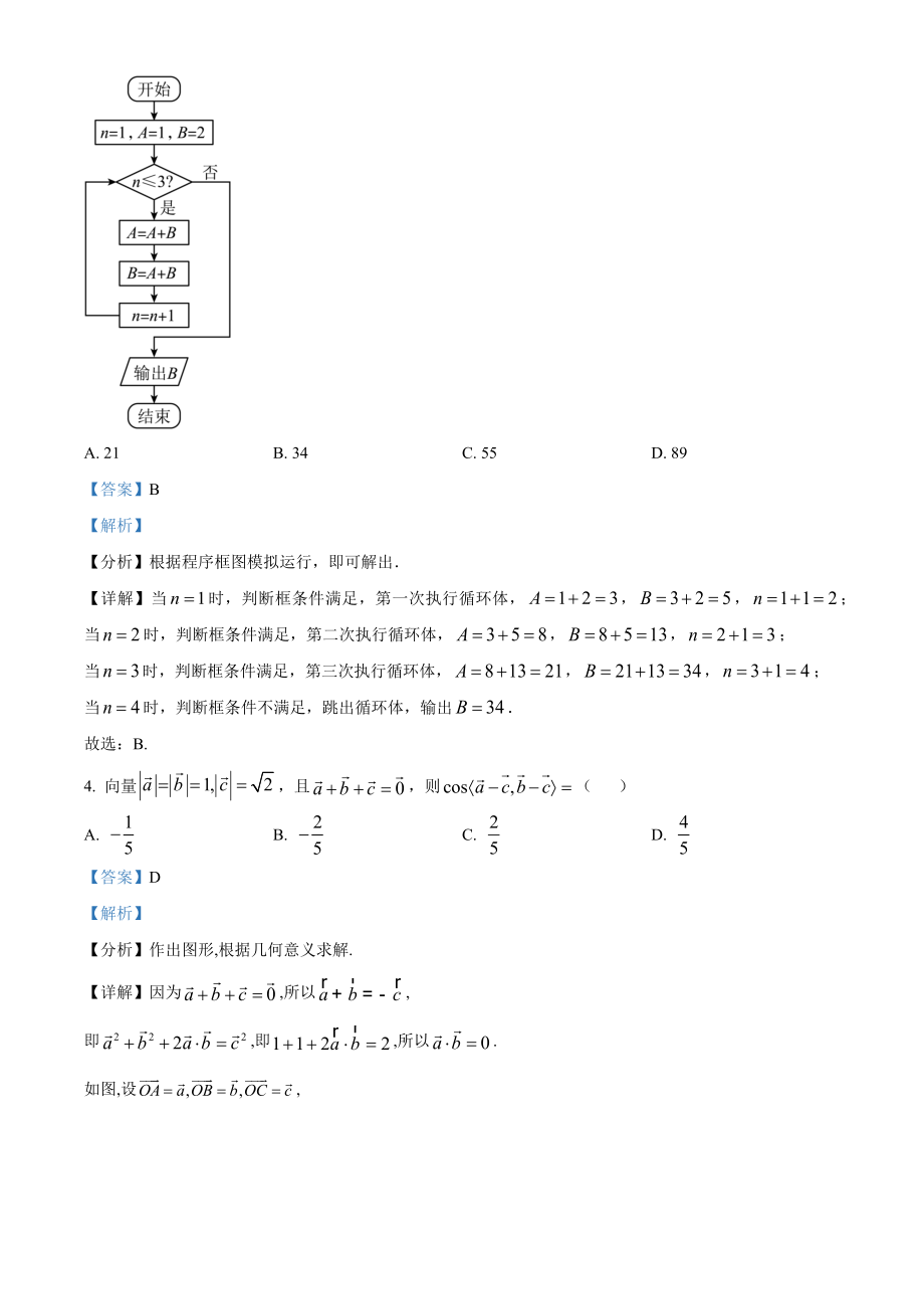 2023年高考全国甲卷数学(理)真题（解析版）.docx_第2页